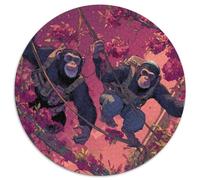 Apes Swing on The Tree in Climbing Gear,Rätsel Für Erwachsene 1000pcs (67.5x67.5cm),Herausforderungsspiele