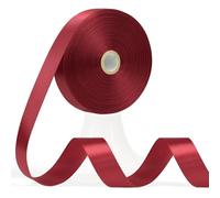 Apeseek 60 Yards Wine Red Ribbon 3/4 Inch, Dark Red Satin Ribbon for Gift Wrapping, Crafts, Flower Bouquet, Wedding, Baby Shower, Festival, Christmas, Halloween