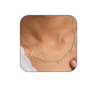 Apeso Personalised Name Necklace, Pesonalised 1-6 Names with Heart Four-Leaf Infinity Pendant Necklace Jewelry Birthday Anniversary Mothers Day Gifts for Women Girls (Cat's Claw)