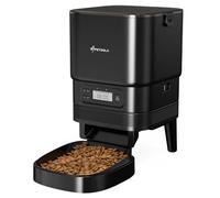 APETDOLA Automatic Cat Feeder, 4L Pet Food Dispenser with Timer, Cat Feeder with 1-6 Meals per Day, Dual Power Supply (AC/DC), Voice Recorder, Automatic Feeders for Cats and Puppy - FD30(Black)