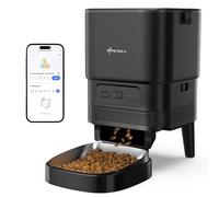 APETDOLA Automatic Cat Feeder, 4L Smart Food Dispenser with 2.4GHz WiFi & App Control, 10-Meal Customization, Dual Power (AC/DC), Voice Recorder, Automatic Feeders for Cats and Puppy - FDG30 (Black)