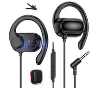 APETOO 3.5mm Open-Ear Headphones with Adjustable Earhook,Mic & Volume Control,4.9ft Wired Earbuds HiFi Stereo Anti-hurt Ear On-Ear Earphone for Kids School Chromebook Tablet Airplane Travel Laptop MP3