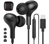 APETOO USB C Headphones for Samsung S25 S24 S23 FE S22 S21 A54 A53 Wired Earbuds with Microphone Volume Control Magnetic Noise Canceling in-Ear Type C Earphones for iPhone 16 15 Pro Max Plus, Pixel