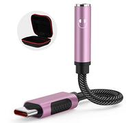 APETOO USB C to 3.5 mm Audio Adapter for Samsung Galaxy S25 S24 S23 S22 S21 Ultra, Type C to Headphone Aux Jack Dongle 24bit/96kHz HiFi DAC Cable Cord for iPhone 17 16 15 Pro Max iPad A16 Pixel 10 9 8