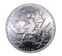 APEUODDHD Mexico 1914 Cupronickel Plated Silver Souvenir Old Gift Collectible Copy Coin Desktop Metal Ornament