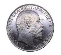 APEUODDHD United Kingdom 1902 Edward VII Cupronickel Plated Silver Souvenir Gift Old Metal Collectible Copy Coins