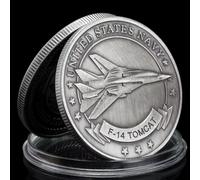 APEUODDHD United States Navy F-14 Tomcat Fighting Aircraft Souvenir Coin Department of The Navy Silver Plated Commemorative Coin