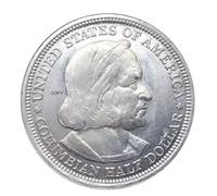 APEUODDHD United States Of America 1893 Columbian Silver Plated Coin souvenir Gift Old Metal Collectible Coins