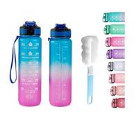 Apex.99 Sports Water Bottle with Straw,1Litre Motivational Water Bottles with Time Marking,Leakproof Hydration Bottle, Reusable BPA-Free Bottle,32oz Drinks Bottle for Fitness, Gym, Office,outdoor