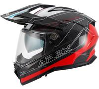 APEX AC500 Carbon Sahara Helmet, black/red/blue, size XXL (63/64)