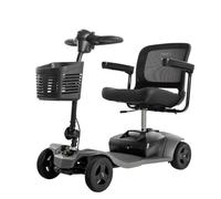 Apex Alumalite 2.0 Lightweight Travel Mobility Scooter - Folding Aluminium Frame, Flight-Approved, Ergonomic Delta Tiller & Compact Design (Matte Grey)