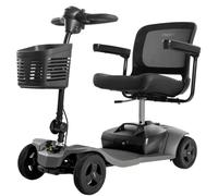 Apex Alumalite 2.0 Lightweight Travel Mobility Scooter - Folding Aluminium Frame, Flight-Approved, Ergonomic Delta Tiller & Compact Design (Matte Black)