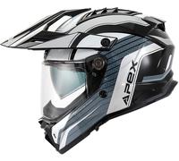 Apex AT300 Everest, adventure helmet XXL Black/Grey/White/Light Grey