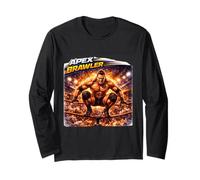 Apex Brawler Arena Wrestling Action Art Long Sleeve T-Shirt