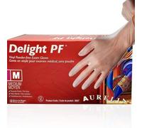 Apex Business Supplies 100 Large Clear Vinyl Gloves | Powder Free Non-Sterile Multipurpose Strong Disposable Gloves | Medical & Food Grade White Vinyl Gloves