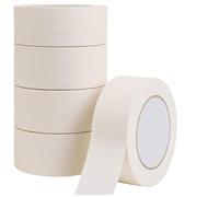 Apex Business Supplies 5 Rolls Masking Tape 50mm Wide 50m Long Multipurpose | Painters Masking Tape, Indoor Painting Tape | Paper Tape, Diy Use Painting Walls, Crafts & Decorators Painting Tools