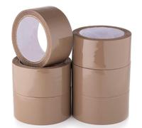 Apex Business Supplies 6 Rolls Brown Packaging Tape 48mm X 66m | Packaging Tape For Moving House | Strong Adhesive Tape for Parcel boxes Or Packing Boxes | Heavy Duty Tapes