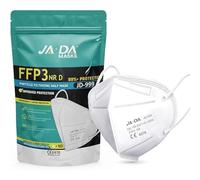 Apex Business Supplies JADA FFP3 Face Masks Pack of 10 Masks With >99% Filtration Efficiency - Disposable Face Mask UK - Soft And Secure Fit - (Packaging may vary)
