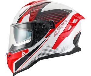 APEX FI200 Madrid Helmet, black-white-red, size 2XL for Men