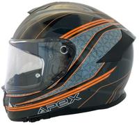 APEX FT300 Vienna Helmet, black-grey-orange, size 2XL for Men