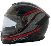 APEX FT300 Vienna Helmet, black-grey-red, size 2XL for Men