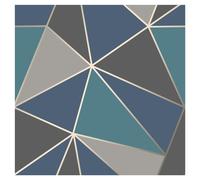 Apex Geometric Wallpaper Fine Décor Duck Egg Blue One Size
