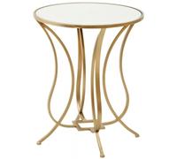 Apex Gold Metal and Clear Glass Square End Table