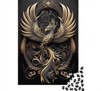 Apex Golden Phoenix 1000-Piece Puzzle for Adults, 52x38cm/1000pcs, White Pieces with A Smooth Surface; to Finish in A Few Relaxed Sessions