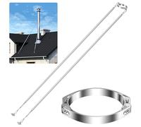 Apex Guard Stainless Steel Extended roof Bracket, Supporting DuraVent Three Wall 6-inch Inner Diameter Chimney Furnace Tube, Suitable for All Chimney Furnace Tubes with an Outer Diameter (8 Inch)