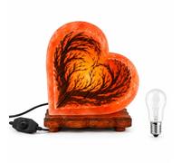 Apex Homeware 3D Heart Shaped Pink Himalayan Salt Lamp | Handmade Dimmable| 100% Authentic Hand-Carved Natural Rock Salt Lamp Warm Ambient Night Light for Bedroom & Home Decor (5 KG, Table Lamp)
