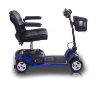 Apex Lite Lightweight Portable Travel e-Mobility Device with 8" Alloy Wheels, Detachable Frame, and Comfortable Folding Seat for Easy Transport, Ideal for Users Up to 136 kg (Blue)