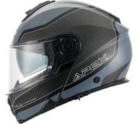 Apex MC500 Carbon Dolomites, flip up helmet XXL Black/Grey/Silver