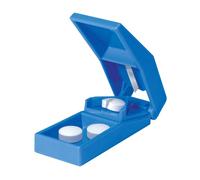 Apex Pill Splitter - Pill Cutter For Small Pills Thru Large Pills - Includes Long Lasting Double Beveled Stainless Steel Blade Splitter - Assorted Col