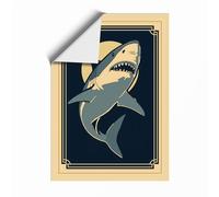 Apex Predator Art Deco Unframed Wall Art Print A4 (29.7×21cm), Wall Decor for Living Room, Bedroom, Office & Home, Art Gift