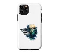 Apex Predator Ocean Life Watercolor Splash Art Case for iPhone 11 Pro
