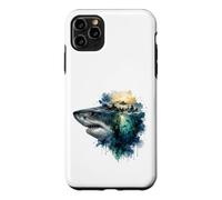 Apex Predator Ocean Life Watercolor Splash Art Case for iPhone 11 Pro Max