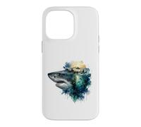 Apex Predator Ocean Life Watercolor Splash Art Case for iPhone 14 Pro Max