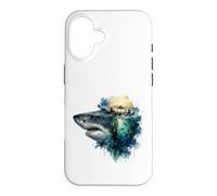 Apex Predator Ocean Life Watercolor Splash Art Case for iPhone 16