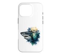 Apex Predator Ocean Life Watercolor Splash Art Case for iPhone 16 Pro