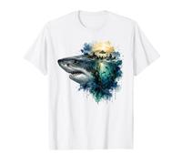 Apex Predator Ocean Life Watercolor Splash Art Value Graphic T-Shirt