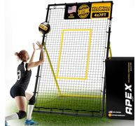 Apex Sports Adjustable Volleyball Rebounder Net 7x4 ft - Bounce Back Training Equipment with Angle Customization for Practicing Volleying, Bumping, Spiking - Durable & Portable with Travel Bag