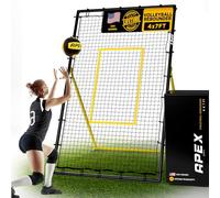 Apex Sports Adjustable Volleyball Rebounder Net 7x4 ft - Bounce Back Training Equipment with Angle Customization for Practicing Volleying, Bumping, Spiking - Durable & Portable with Travel Bag