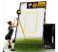 Apex Sports Adjustable Volleyball Rebounder Net 7x4 ft - Bounce Back Training Equipment with Angle Customization for Practicing Volleying, Bumping, Spiking - Durable & Portable with Travel Bag