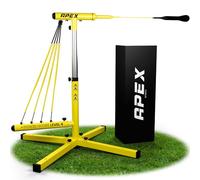 Apex Sports Baseball Swing Trainer - Adjustable Batting Practice Trainer with Power Resistance Bands for Hitting Mechanics, Swing Speed & Timing (Baseball Swing Trainer)