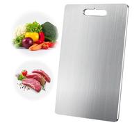 Apex Titanium Cutting Board - Double-Sided Pure Titanium Cutting Board for Kitchen, Knife-Friendly, Scratch-Resistant, Non-Slip, Dishwasher Safe, Easy to Clean (M 12"x8")