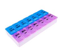 Apex Twice-A-Day Weekly Pill Organizer, Weekly Pill Organizer, 2 Times a Day Color-Coded, Easy-Open, See-Through Lids, Organize Medication or Vitamins by AM, PM or Morning and Bedtime
