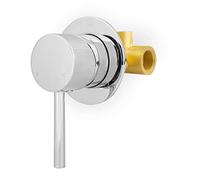 Chrome Apex Wall Mounted Round Concealed Manual Mixer Valve Hot And Cold Nes Home Silver One Size