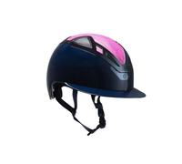 APEX WOOD LADY HELMET BLUE NAVY GLOSSY PINK