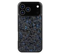 Apexcarbon Forged Carbon Fiber Phone Case for iPhone 17 Pro Max, Ultra-Slim All-Inclusive Magnetic Wireless Charging Anti-Scratch Forged Carbon Fiber Protective Cover (Blue,16E)