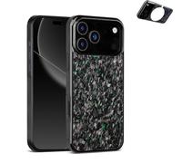 Apexcarbon Forged Carbon Fiber Phone Case for iPhone 17 Pro Max, Ultra-Slim Case with Caseless Touch Feeling, Anti-Scratch Forged Carbon Fiber Protective Covers (for 17 PM,Green)